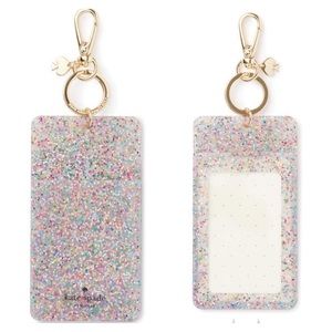 Kate Spade ID Badge Clip Key Chain, Multi Glitter
